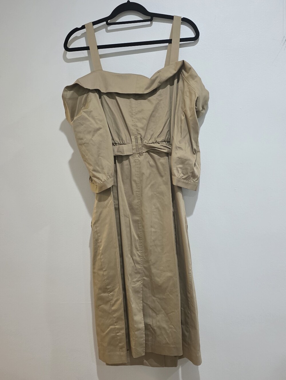 Eloquii Khaki Off-The-Shoulder Trench Dress Size 18 - Picture 5 of 9